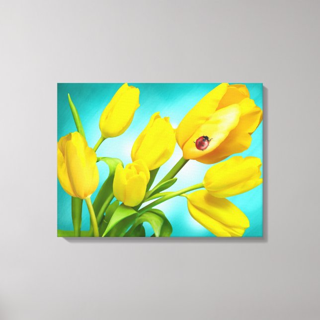 Toile Tulipes Art-Jaune (Recto)