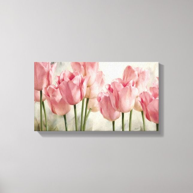 Toile Tulipes roses (Recto)