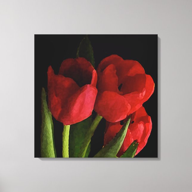 Toile Tulipes rouges (Recto)