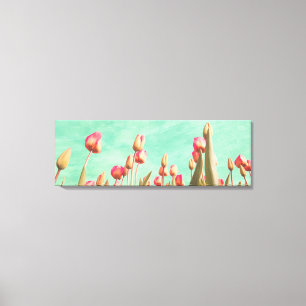 Toile Tulipes vintages Fleurs Peinture Printemps Art