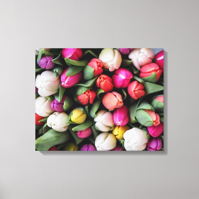 TOILE TULIPS COLORÉS (Recto)