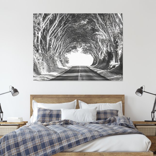 Toile Tunnel de l'arbre Kauai Photographie noir et blanc (Insitu(Chambre))
