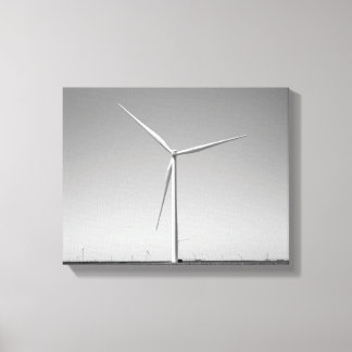 Toile Turbine éolienne noire et blanche en Oklahoma 11x1