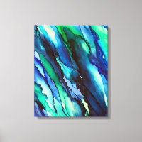 Turbulence de la mer profonde bleue Peinture à l'e