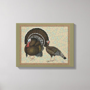 Toile Turkeys Standard Bronze Portrait
