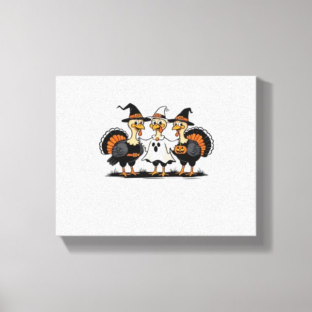 Toile Turquie Halloween Boo, Thanksgiving Turquie, Éffra (Recto)