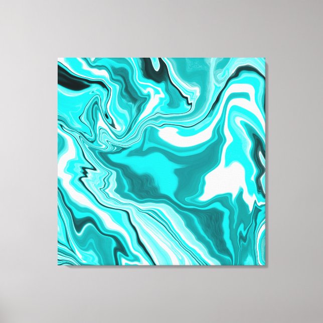 Toile Turquoise, Turquoise et Marbre blanc (Recto)