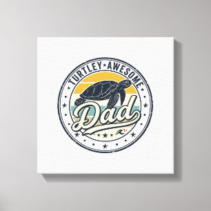 Toile Turtley Awesome Papa Design de T-Shirt Vintage Tor
