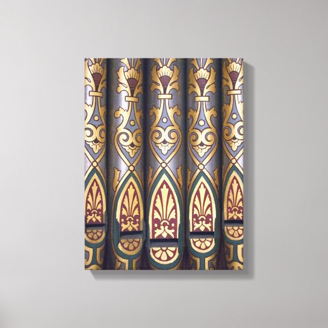 Toile Tuyaux d'organes peints (Recto)