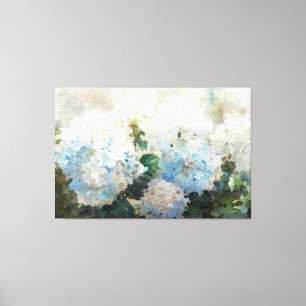 Toile *~* TV2 Bleu rose Hydrangea Canvas Imprimer