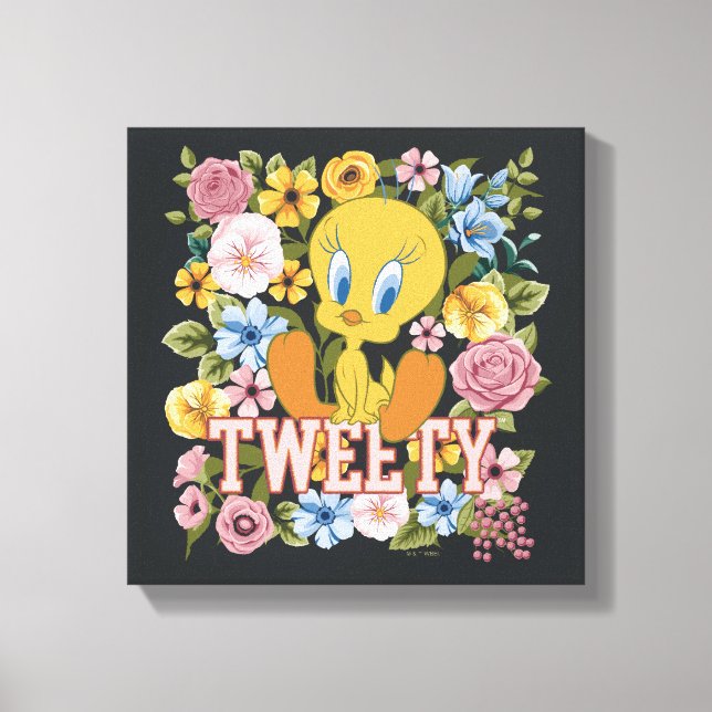 Toile TWEETY™ Floral Embroidery Graphic (Recto)