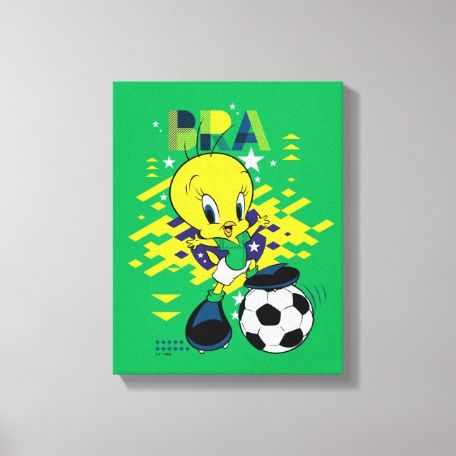 Toile TWEETY™ Team Brazil Soccer Graphic (Recto)