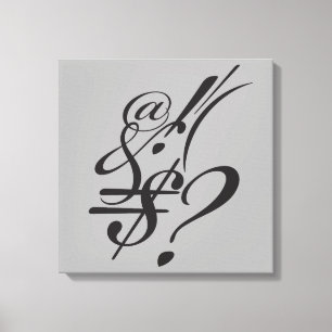 Toile Typographie (composition Abstraite)