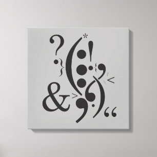 Toile Typographie (composition Abstraite)
