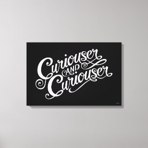 Toile Typographie Curiouser et Curiouser 4