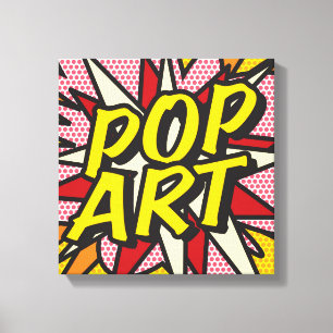 TOILE TYPOGRAPHIE DE BANDE DESSINÉE MODERNE POP ART