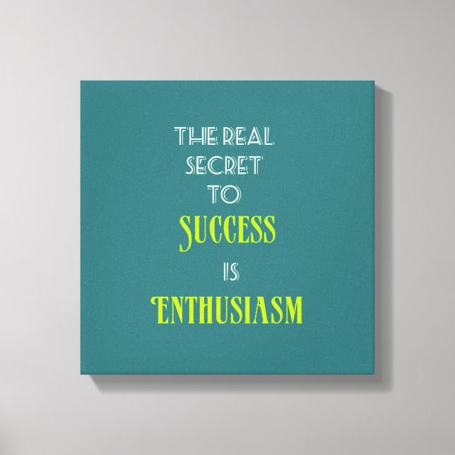 Toile Typographie des citations motivationnelles (Recto)