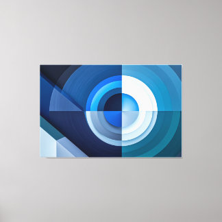 Toile uego de Formas - Arte Abstracto en Azul 