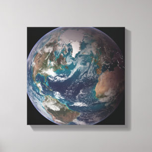 Toile Un à pleine vue de la terre montrant des données