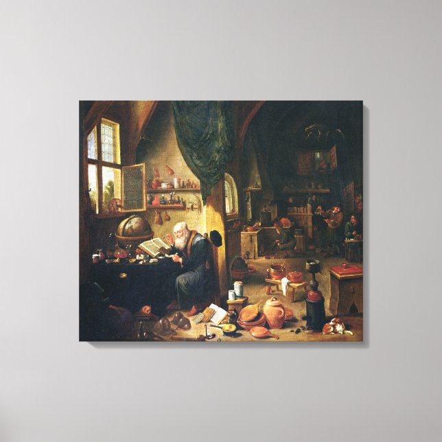 Toile Un alchimiste dans son atelier (Recto)