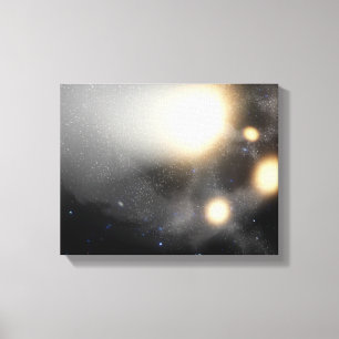 Toile Un amas de galaxies