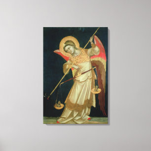 Toile Un ange pesant une âme, c.1348-55