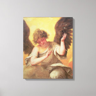 Toile Un ange tenant une flacon en verre