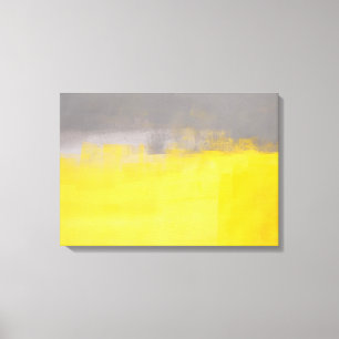 Toile "" Un art gris et jaune abstrait simple