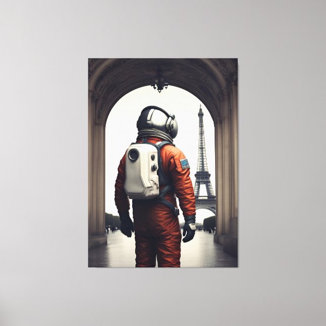 Toile Un astronaute à Paris (Recto)
