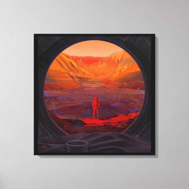 Toile Un Astronaute Sur Mars (Recto)