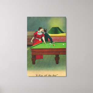 Toile Un baiser outre du rouge