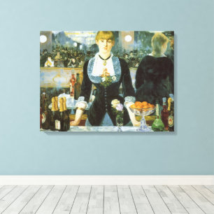 Toile Un bar aux Folies Bergère d'Édouard Manet