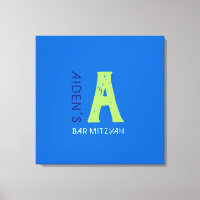 Un Bat mitzvah à barres initial Monogramme Carte d