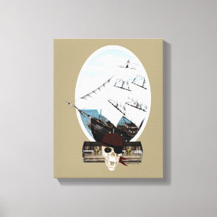 Toile Un bateau pirate