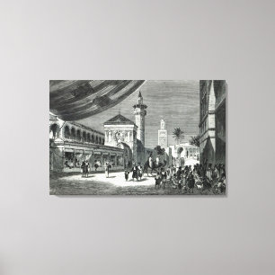 Toile Un bazar à Tunis