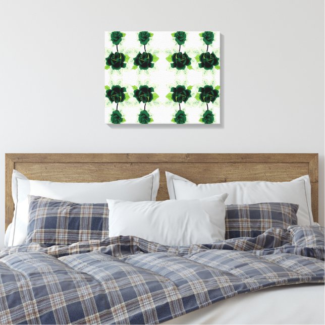 Toile un bouquet de fleurs vertes sur un arrière - plan  (Insitu(Chambre))