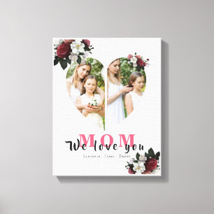 Toile Un cadeau élégant en forme de coeur blanc pour la 