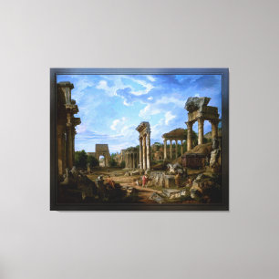 Toile Un Capriccio du Forum Romain par Giovanni Pannini