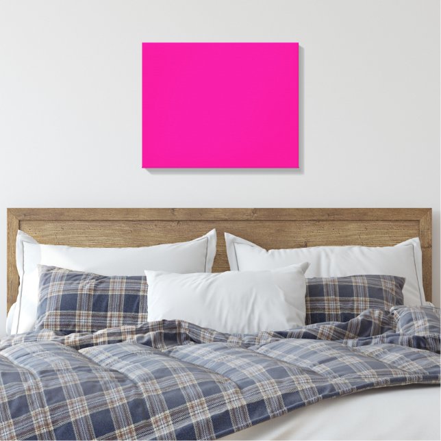 Toile Un carré rose avec une bordure blanche, créant un  (Insitu(Chambre))