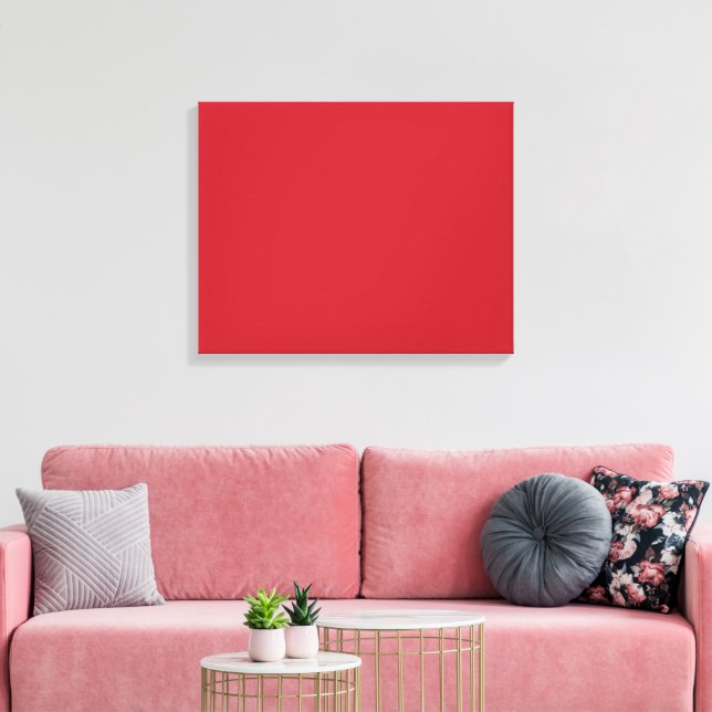 Toile Un carré rouge entouré d'une mince bordure blanche (Insitu(Salon))