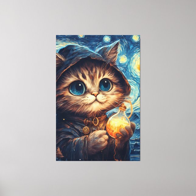 Toile Un chat magique (Recto)