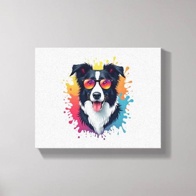 Toile Un chien mignon Bordure Collie [RB#10009] (Recto)