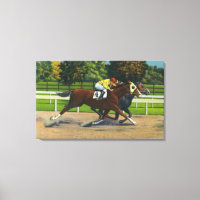 Un clin d'oeil à la piste de course, chevaux