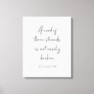 Toile Un Cordon De Trois Strands, Ecclésiaste 4:12