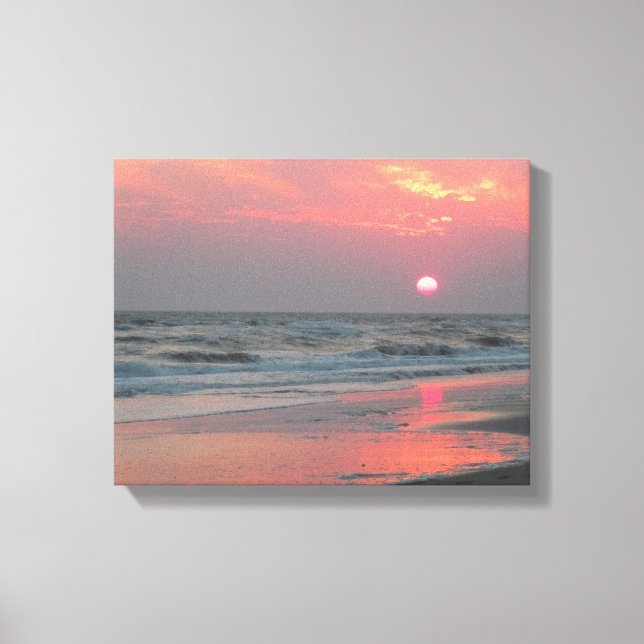 Toile Un coucher de soleil parfait - Oak Island, NC (Recto)