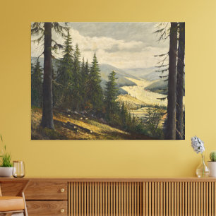 Toile Un coup d'œil sur la Forêt-Noire – Karl Julius Wil