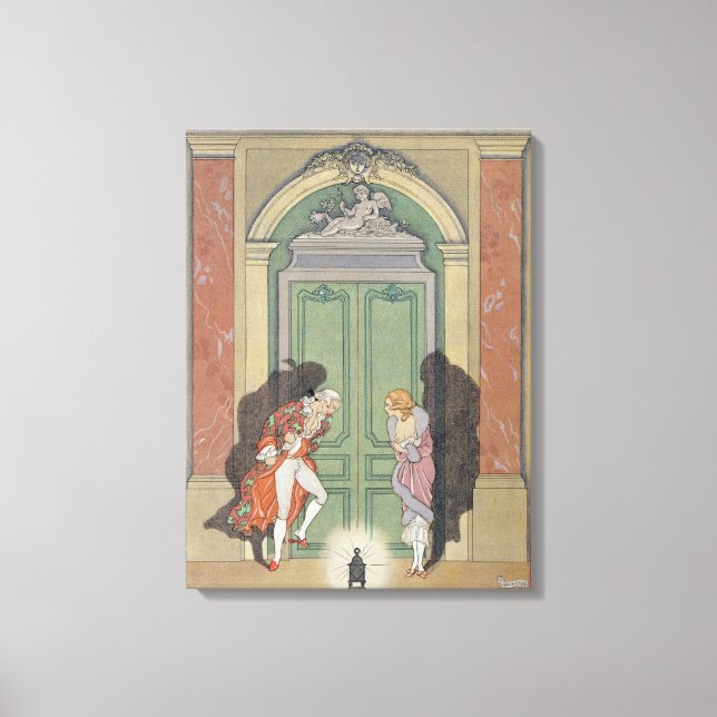 Toile Un couple aux chandelles, illustration de 'Les Li (Recto)