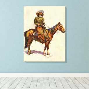 Toile Un cow-boy d'Arizona par Remington, Western vintag