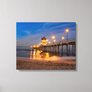 Toile Un crépuscule à Huntington Beach en Californie