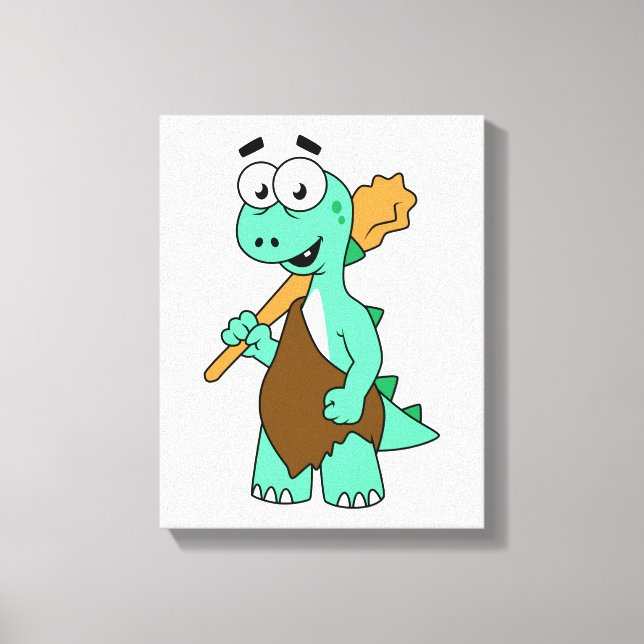 Toile Un Dessin Tyrannosaurus Rex Caveman. (Recto)